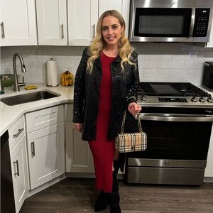 CUPSHE Black Sequin Jacket